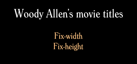 Woody Allen's movie titles